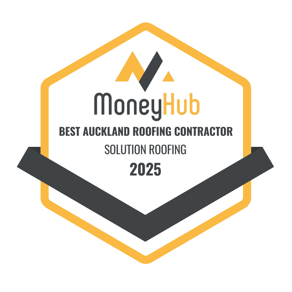 MoneyHub 2025 Best Auckland Roofing Contractor badge